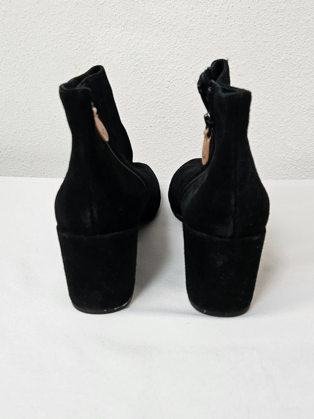 Gentle Souls Blaine Black Suede Ankle Boots with Block Heel - Women Size 9.5M